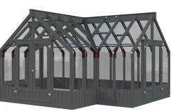 Veksthus Emilia 19,1 m² gråmalt