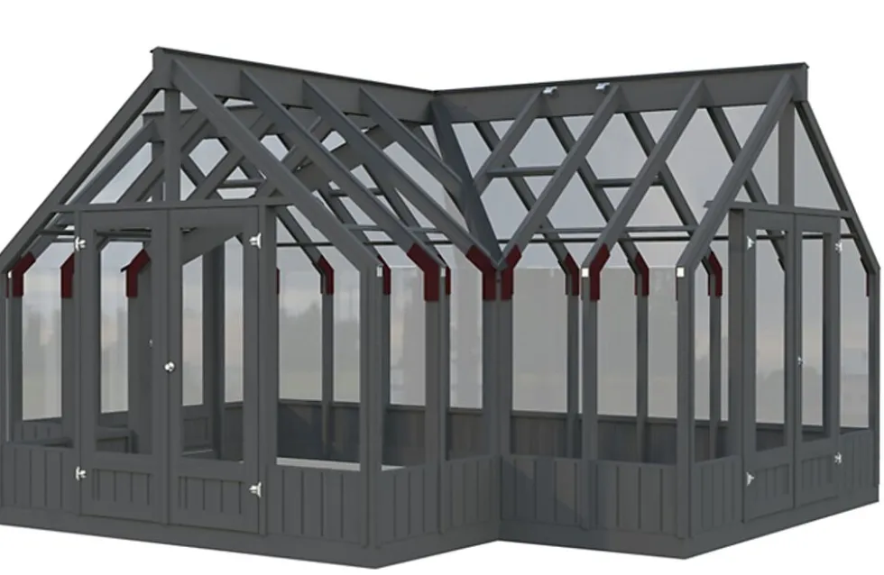 Veksthus Emilia 19,1 m² gråmalt