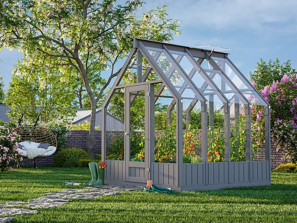 Veksthus Palmako Emilia 5,4 m2 gråmalt
