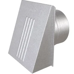 Ventilatorventil med kappe og spjeld 6x6 Ø 125 mm