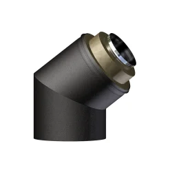 Vinkel ø150 30gr helisolert sort
