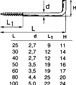 Vinkelkrok 7 50x3,5mm fzb a-8essve