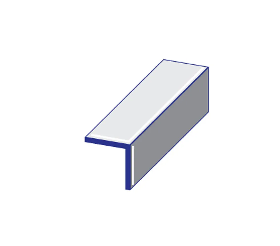 Vinkellist PVC hvit 20x20x2600 mm