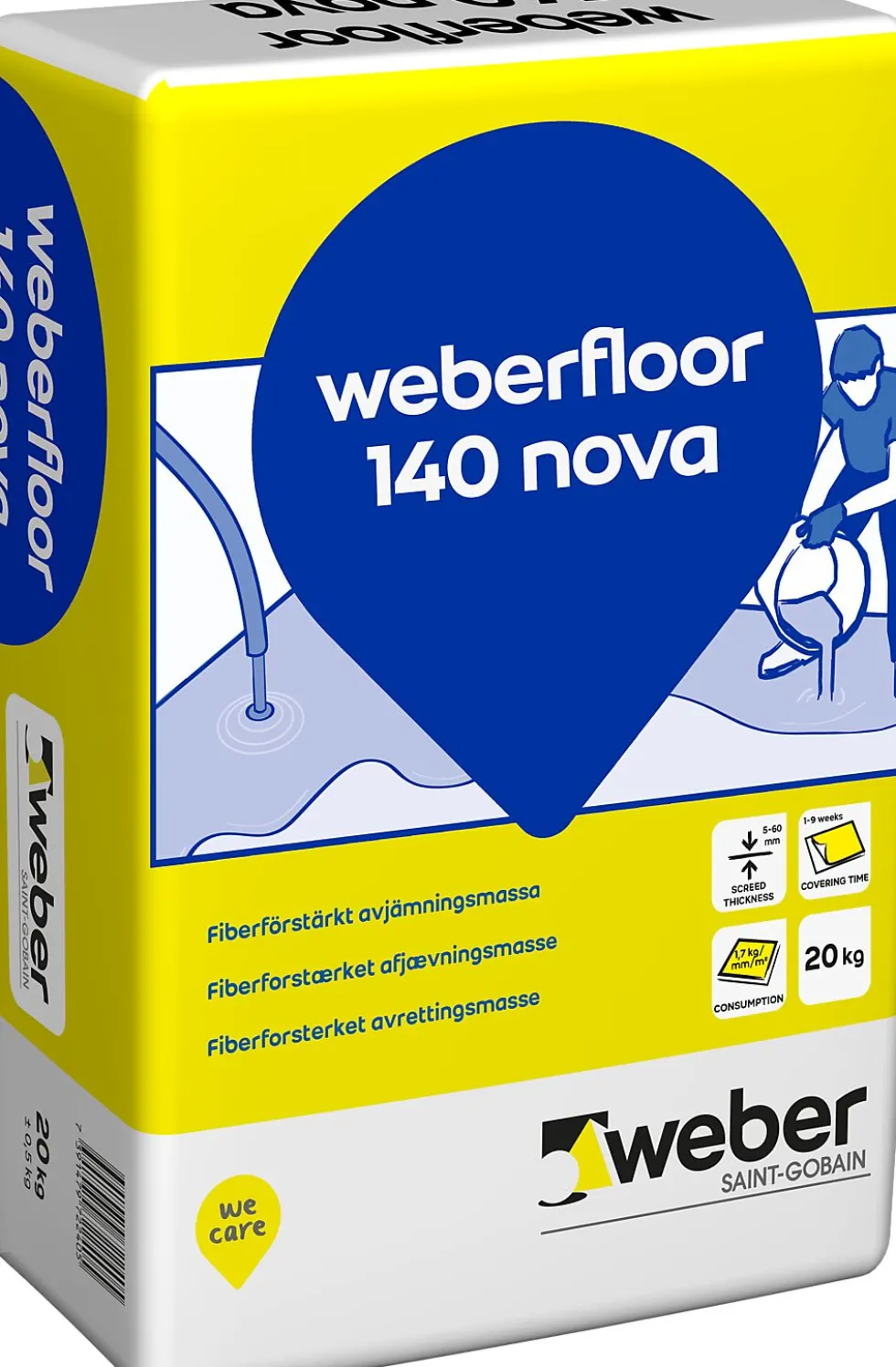 Weberfloor 140 Nova avrettingsmasse 20 kg