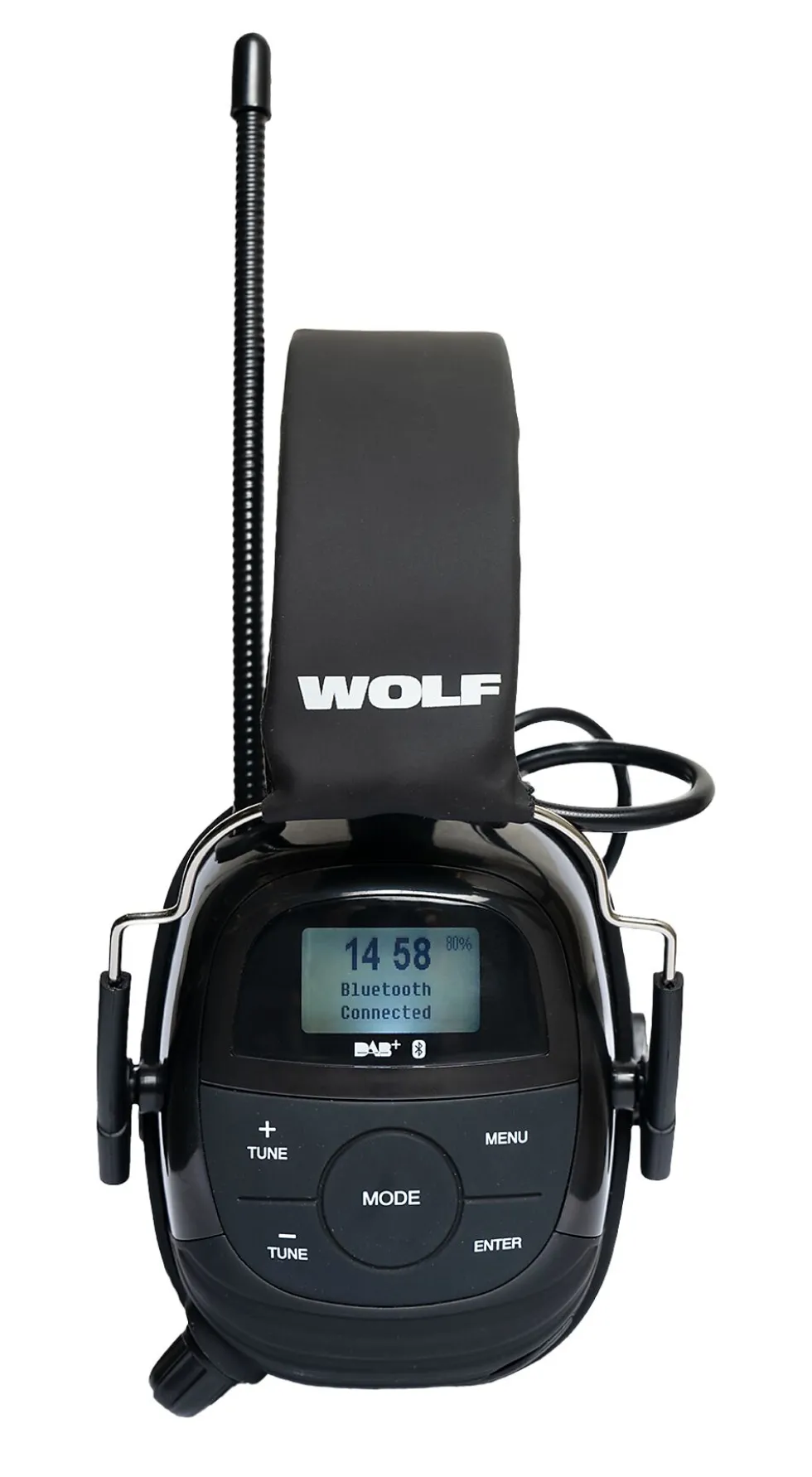 WOLF Headset Pro hørselsvern med Bluetooth, mikrofon og DAB+/FM