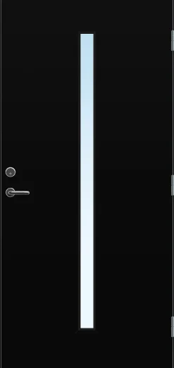 Ytterdør Hovdeby 90x200 cm frostet glass svart høyre
