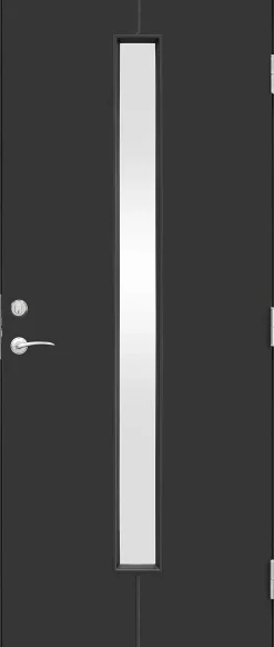 Ytterdør Linnea Pluss 100x210 cm dempet sort venstre