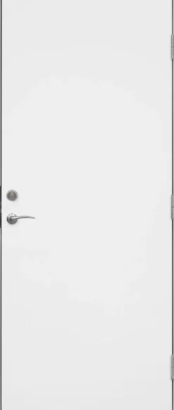 Ytterdør Metro 100x210 cm hvit høyre