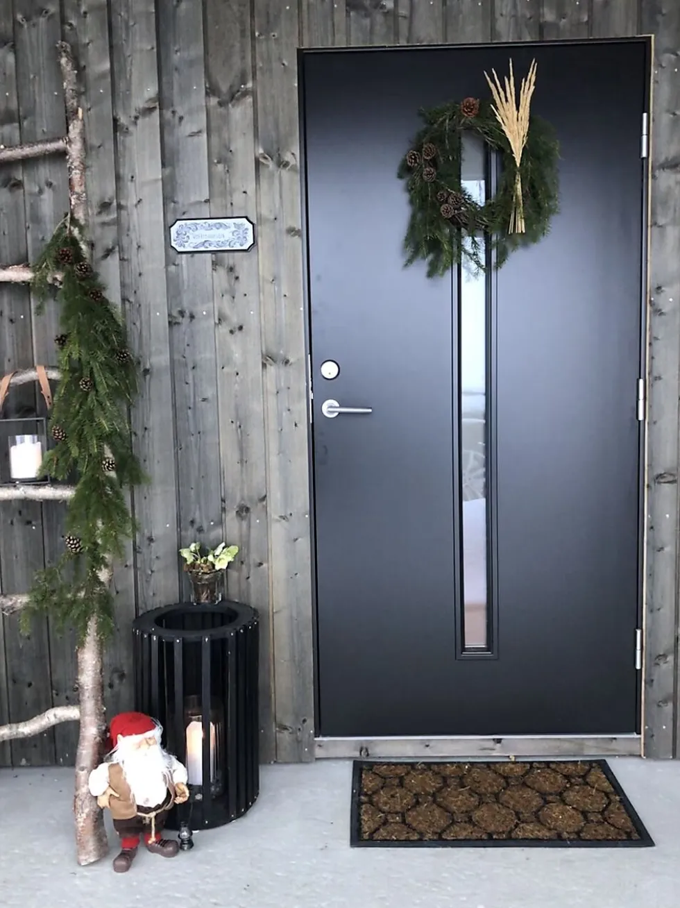 Ytterdør tofløyet Hovdeby frostet glass hvit høyre 170x210 cm