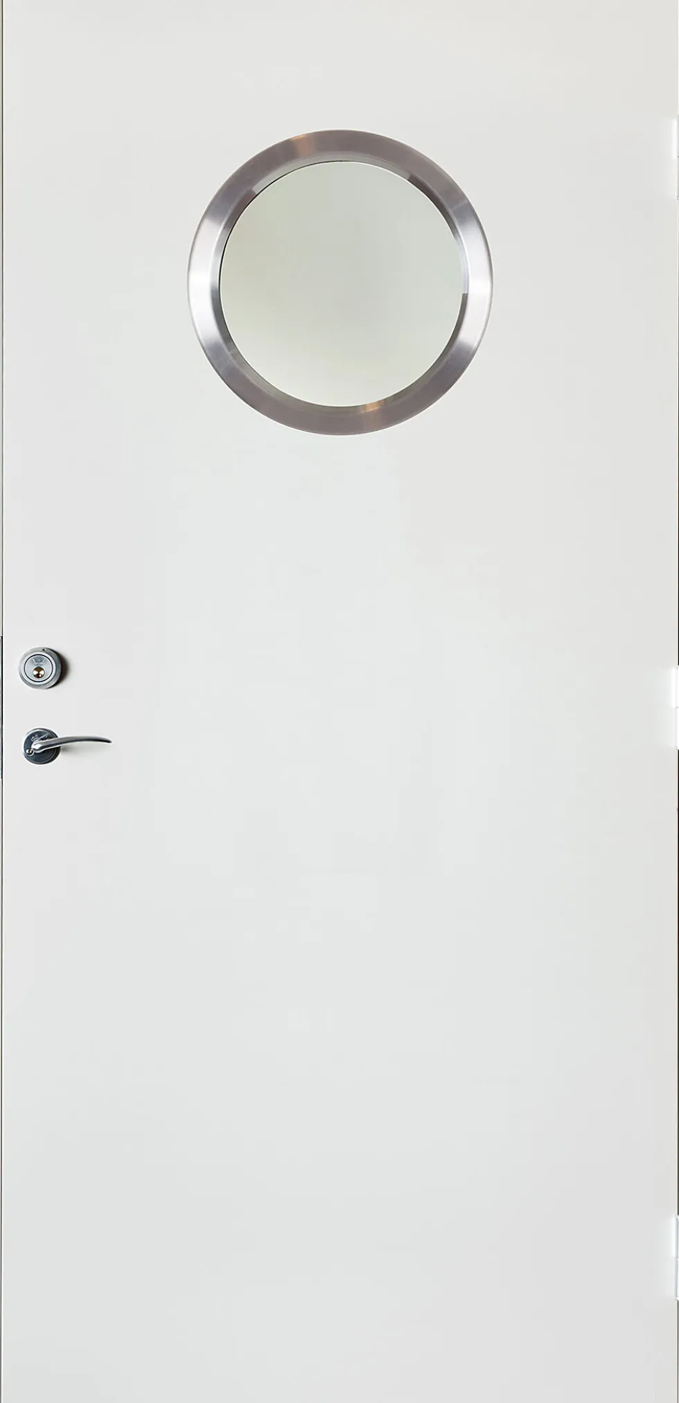 Ytterdør Ula hvit glass høyrehengslet 90x210 cm